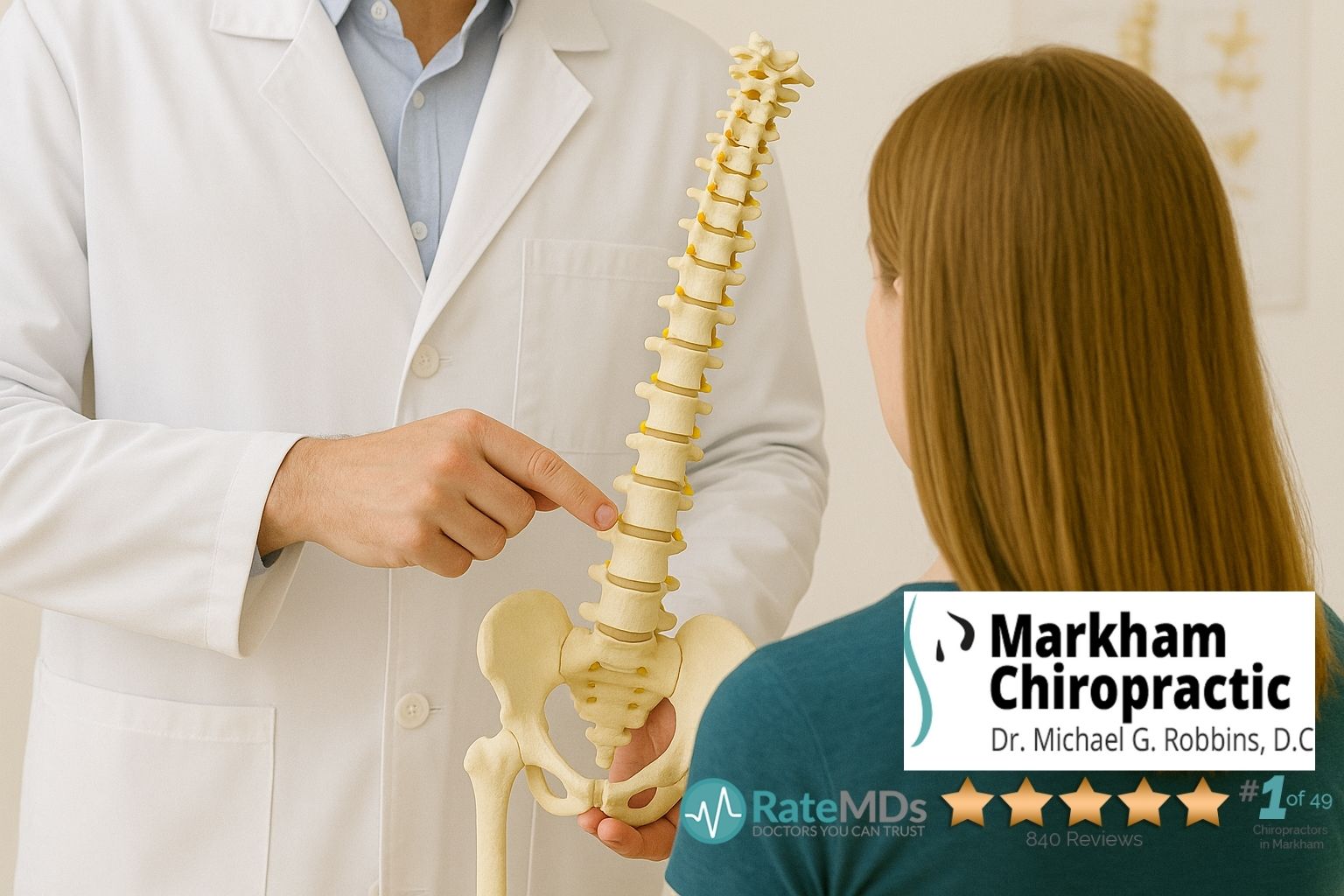 chiropractor with chiropractic patient
